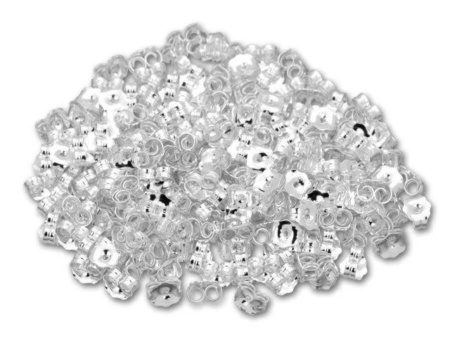Sterling Silver Medium Earring Back Bulk Pack (200 Pcs)