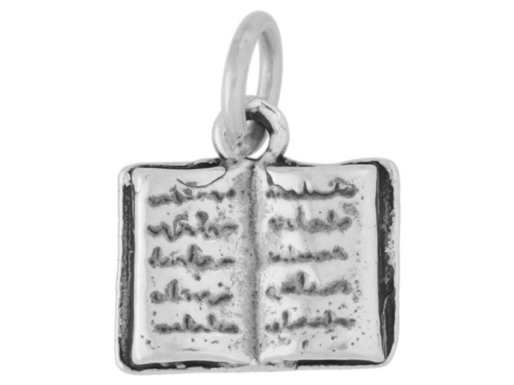 Sterling Silver Open Book Charm