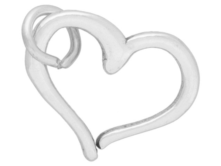 Sterling Silver Open Heart Charm