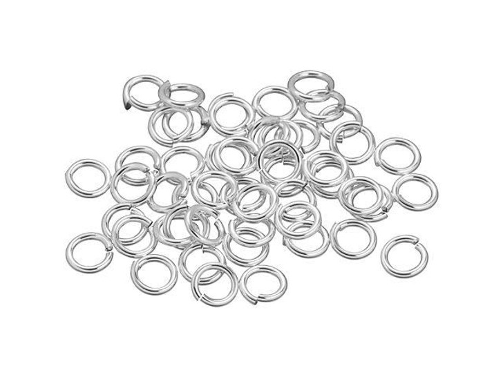 Sterling Silver Open Jump Ring - 0.030 x .140 inches (0.75 x 3.55mm)