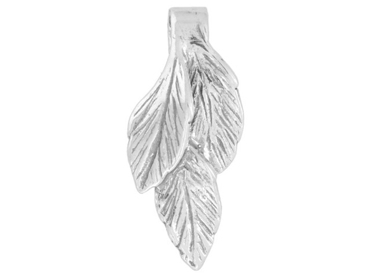 Sterling Silver Triple Leaf Bail