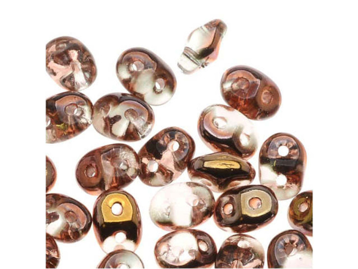 Matubo SuperDuo 2x5mm 2-Hole Apollo Gold Seed Bead 2.5-Inch Tube