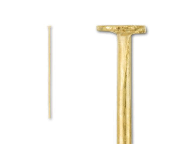 2-inch Satin Hamilton Gold-Plated 20 Gauge Head Pin