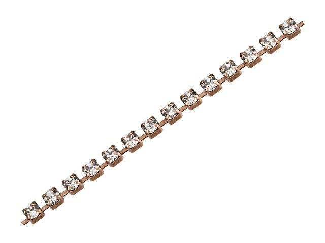 2mm Antique Copper-Plated Brass Crystal 