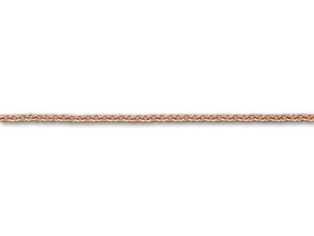 2mm Rose Gold-Plated Brass Cable Chain by the Foot