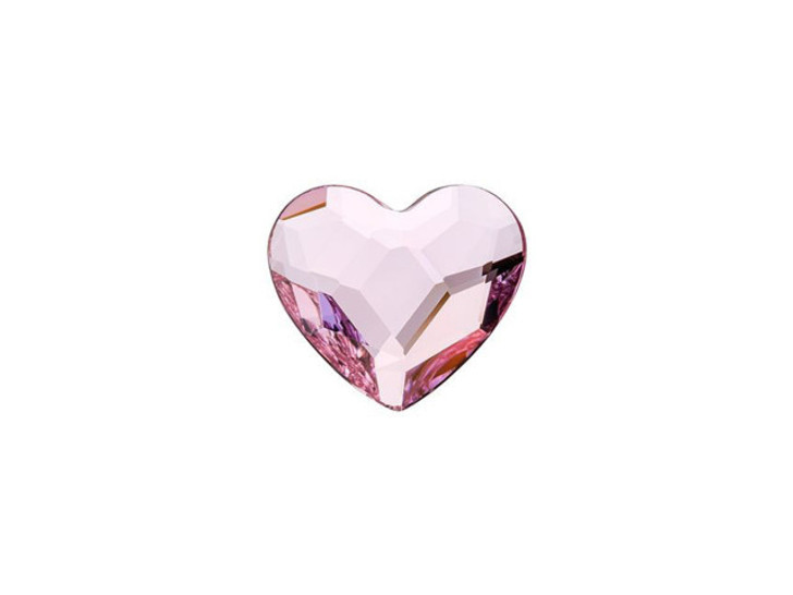 PRESTIGE Crystal Components 2808 10mm Heart Flatback Rosaline