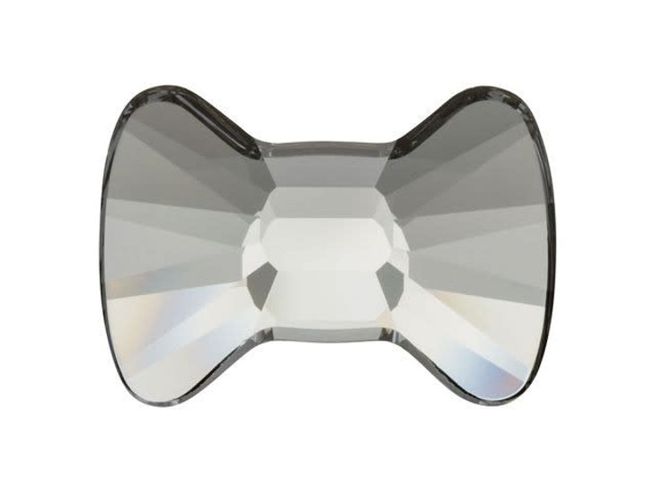 PRESTIGE Crystal Components 2858 9x6.5mm Hotfix Bow Tie Flatback Crystal Silver Night