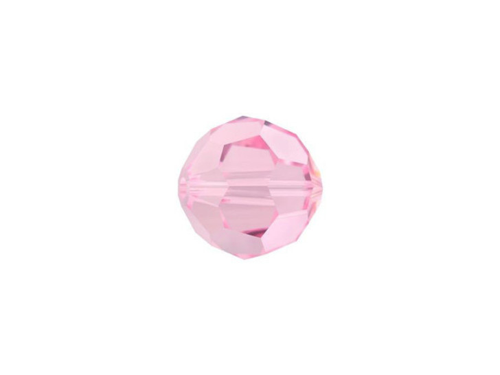 PRESTIGE Crystal Components 5000 8mm Faceted Round Light Rose