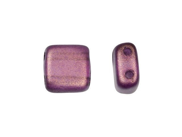 CzechMates Glass 6mm Regal Halo Two-Hole Tile Bead