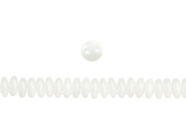 CzechMates Glass 6mm Sueded Gold Crystal 2-Hole Lentil Bead Strand