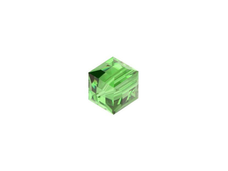 PRESTIGE Crystal Components 5601 6mm Faceted Cube Peridot PRESTIGE Crystal Components 5601 6mm Faceted Cube Peridot