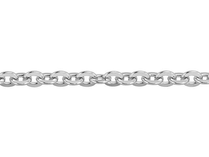 4.75x4mm Stainless Steel Hammered Flat Cable Chain by the Foot