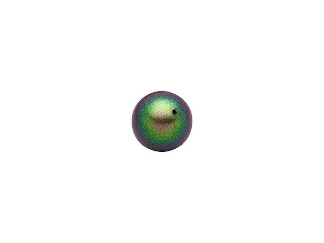 PRESTIGE 5810 6mm Round Crystal Pearl Scarabaeus Green