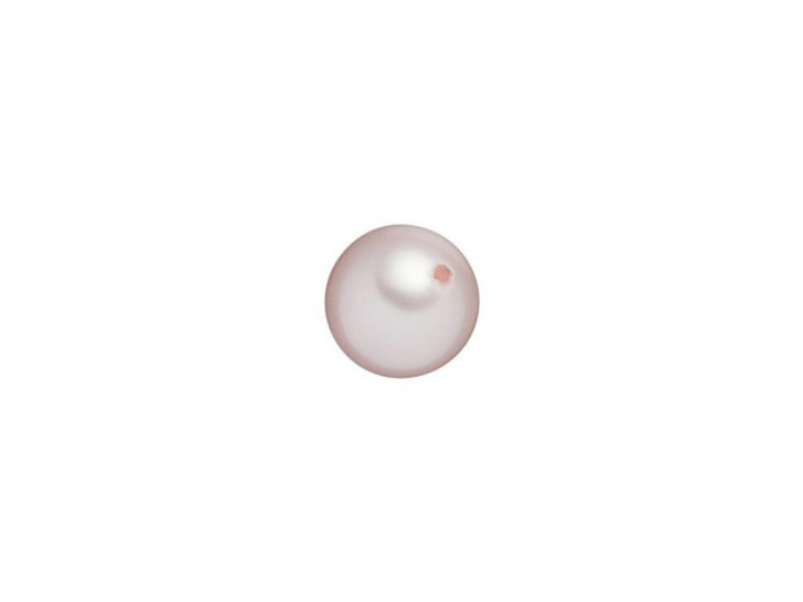 PRESTIGE Crystal Components 5818 6mm Round Half-Drilled Crystal Pearl Rosaline Bead PRESTIGE Crystal Components 5818 6mm Round Half-Drilled Crystal Pearl Rosaline Bead