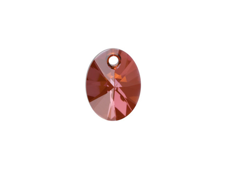 PRESTIGE Crystal Components 6028 12mm Oval Pendant Crystal Red Magma