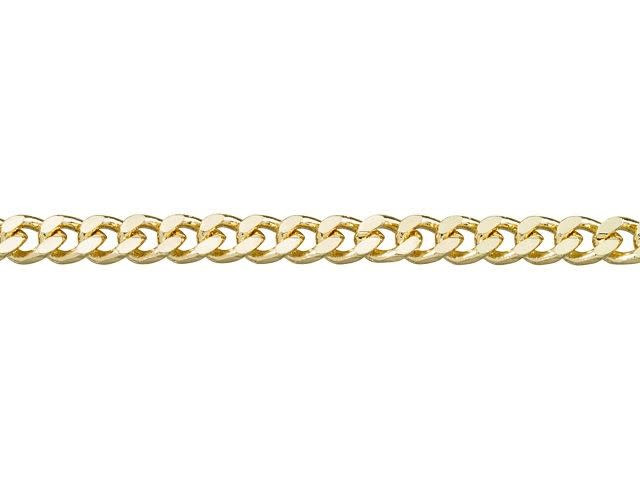 4mm Gold-Plated Brass Small Flat Curb 