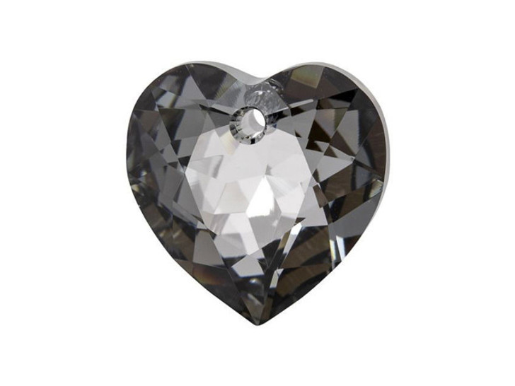 PRESTIGE Crystal Components 6432 15mm Heart Cut Pendant Crystal Silver Night