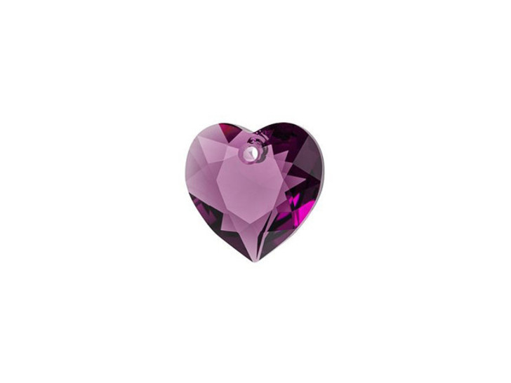 PRESTIGE Crystal Components 6432 8mm Heart Cut Pendant Amethyst