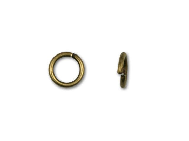 5.5mm Antique Brass-Plated 21 Gauge Open Jump Ring