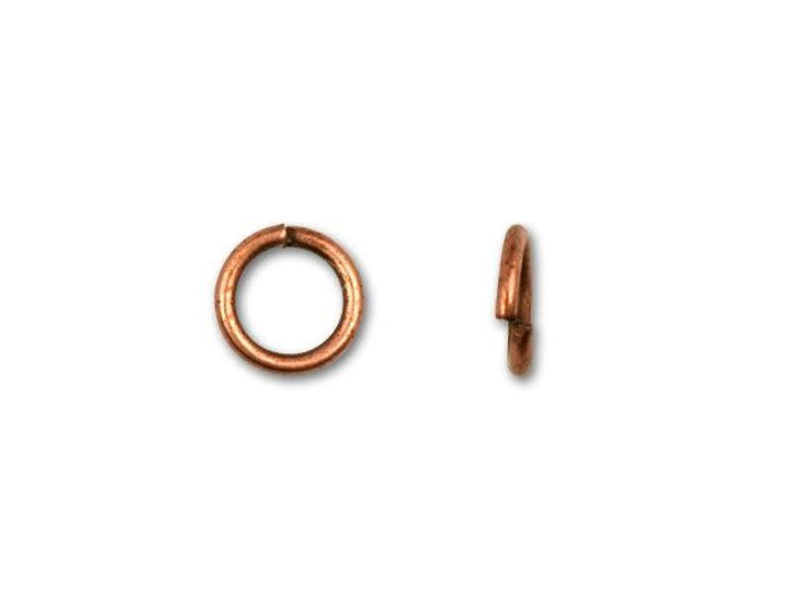 5.5mm Antique Copper-Plated 21 Gauge Open Jump Ring
