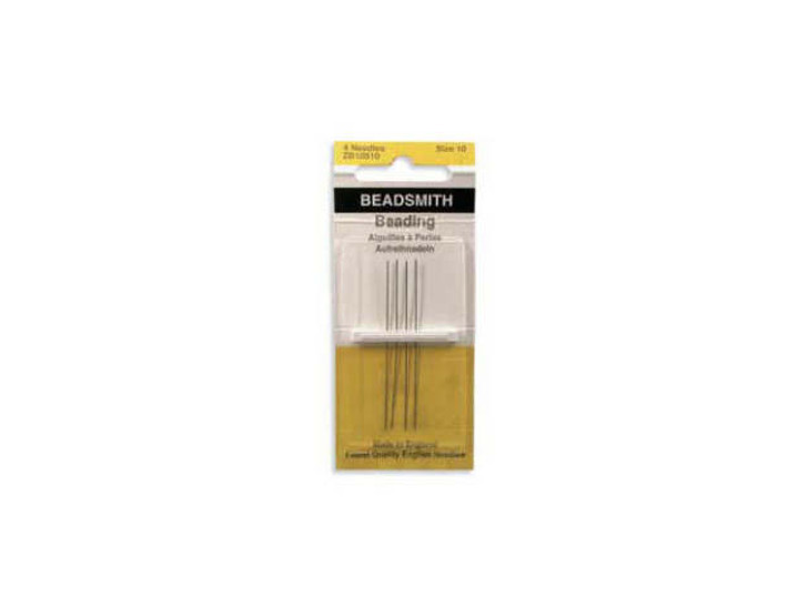 The BeadSmith 10 Long English Beading Needles 4-Pack