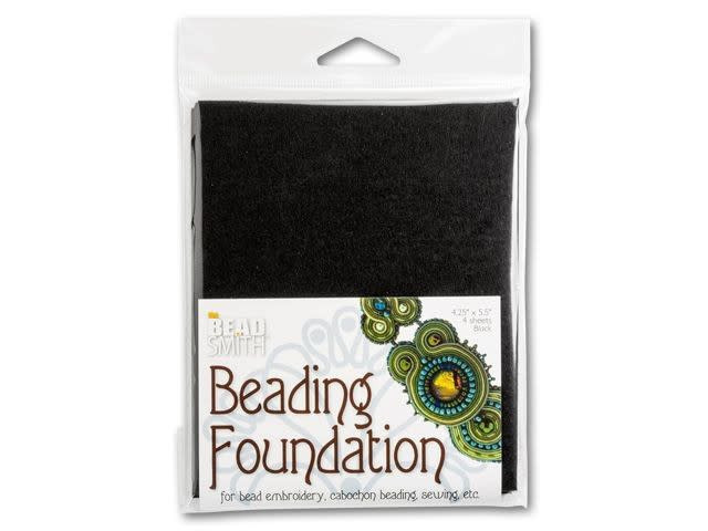 The BeadSmith 4.25x5.5-Inch Black Bead Backing (4 pc)
