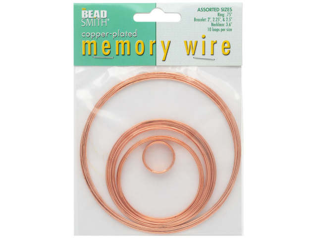 The Beadsmith Copper-Plated Steel Memory Wire Assortment