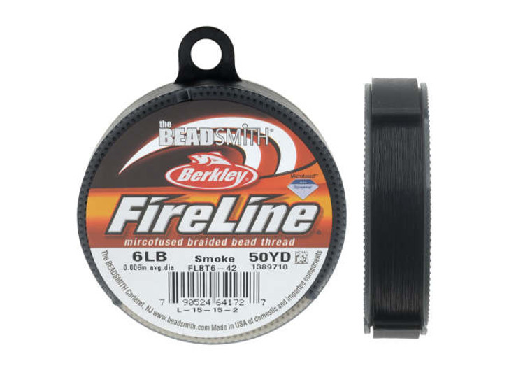 The BeadSmith Smoke Gray FireLine - 50 Yards (6LB Test)