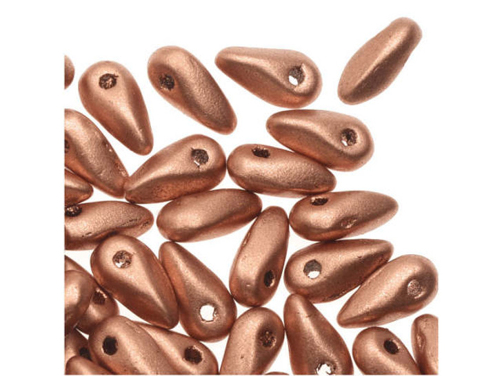 Czech Glass 2.5 x 6mm Matte Metallic Copper Mini Dagger Beads, 2.5-Inch Tube by Starman Czech Glass 2.5 x 6mm Matte Metallic Copper Mini Dagger Beads, 2.5-Inch Tube by Starman