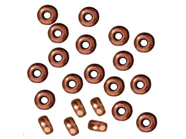 TierraCast 3mm Antique Copper-Plated Pewter Plain Heishi Spacer