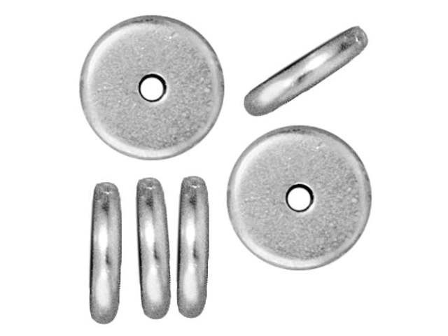 TierraCast 8mm Silver-Plated Pewter Plain Heishi Spacer