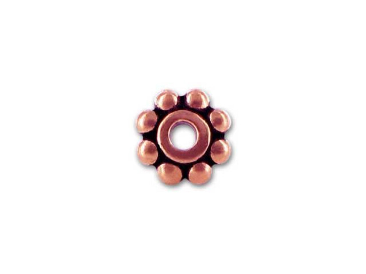 TierraCast Antique Copper 6mm Beaded Heishi Daisy Spacer