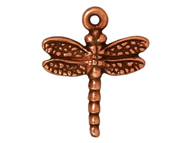 TierraCast Antique Copper Dragonfly Charm