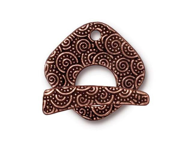 Tierracast Antique Copper-Plated Large Spiral Toggle Clasp