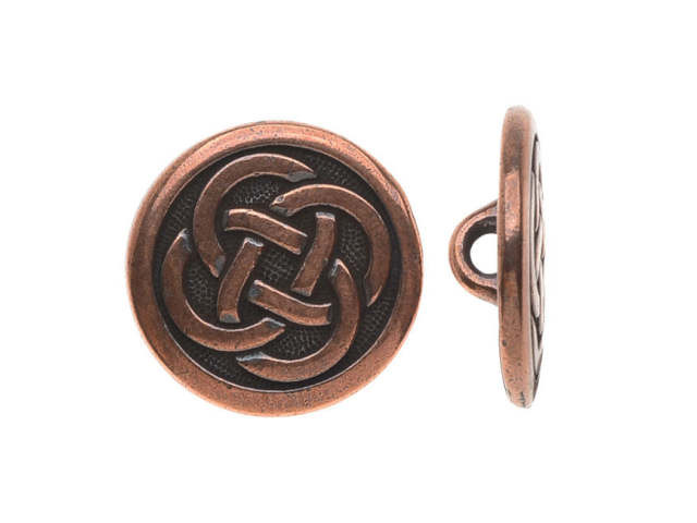 TierraCast Antique Copper-Plated Pewter Celtic Button