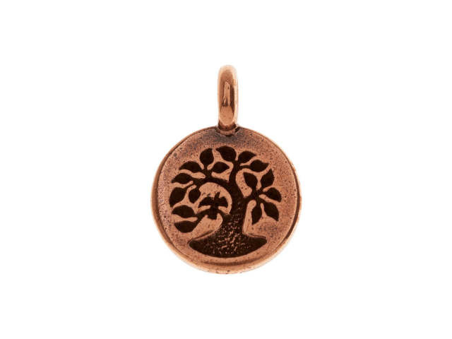 TierraCast Antique Copper-Plated Pewter Tree Charm