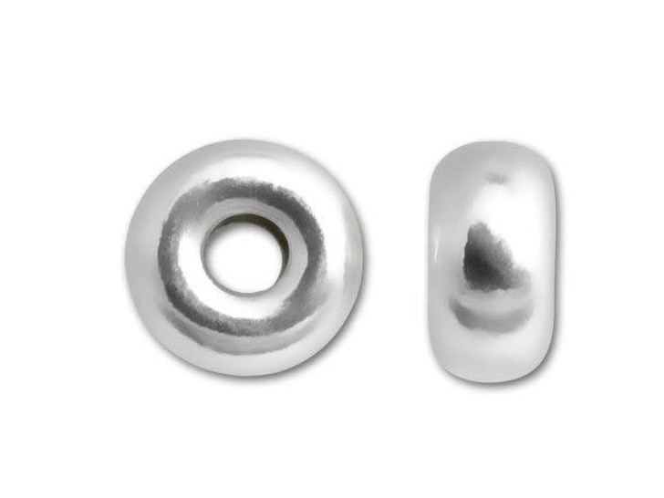 6mm Bright Sterling Silver Roundel Bead