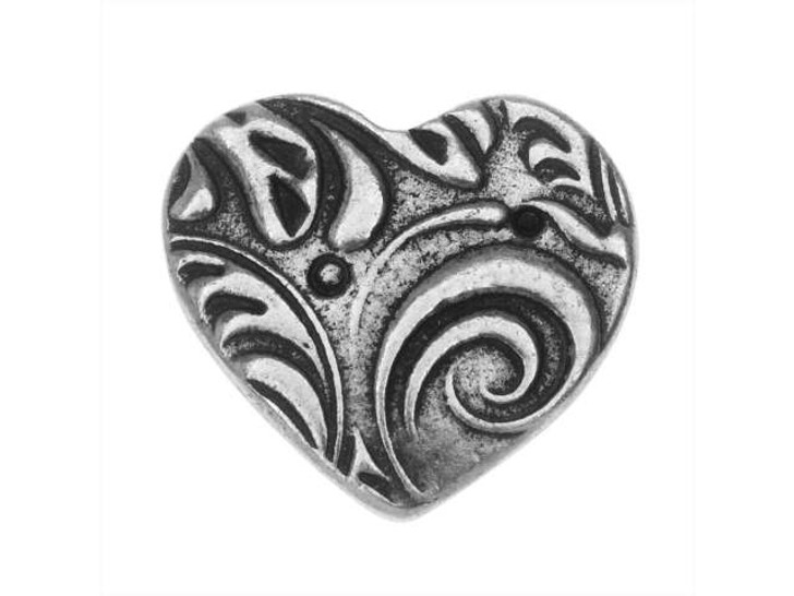 TierraCast Antique Pewter Amor Heart Button