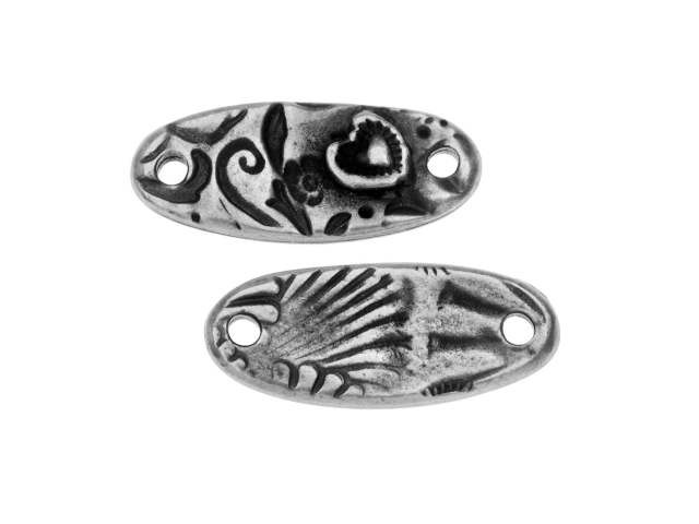 TierraCast Antique Pewter Reversible Amor Bar Link