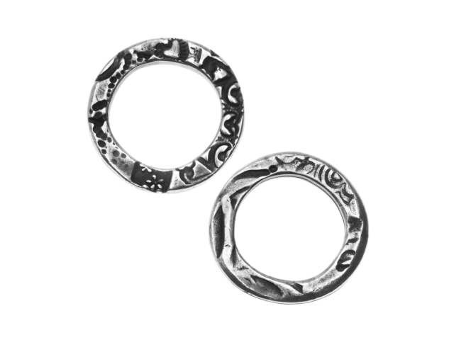 TierraCast Antique Pewter Reversible Large Flora Ring Link