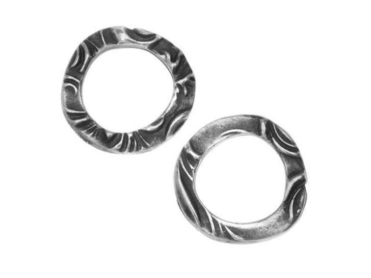 TierraCast Antique Pewter Reversible Medium Flora Ring Link