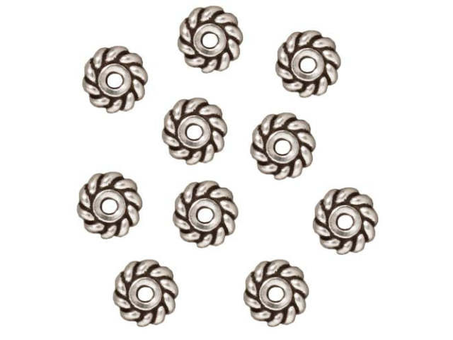 TierraCast Antique Silver 6mm Twist Heishi Spacer