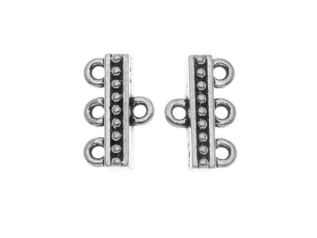 TierraCast Antique Silver Beaded 3-1 Link