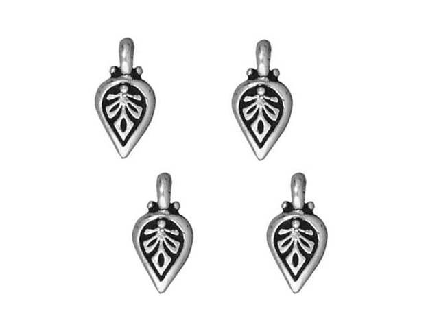 TierraCast Antique Silver Palmette Charm