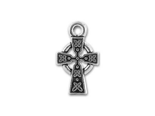 TierraCast Antique Silver Small Celtic Cross