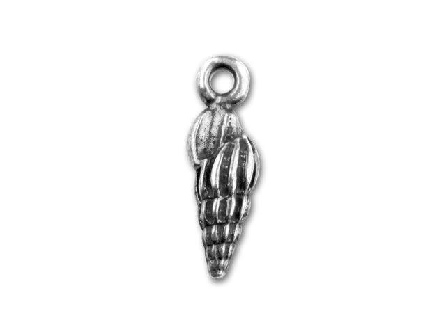 TierraCast Antique Silver Small Spindle Shell Charm
