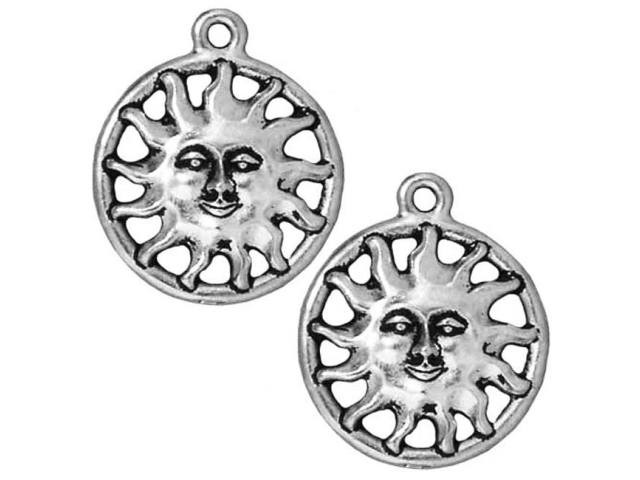 TierraCast Antique Silver Sunshine Charm