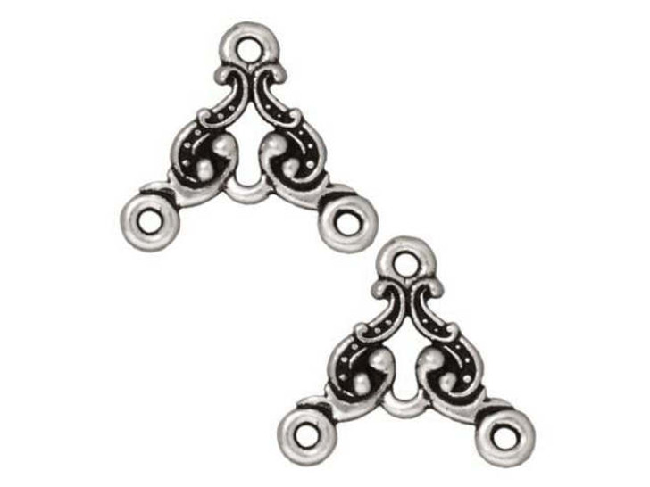 TierraCast Antique Silver-Plated Pewter Empire Link