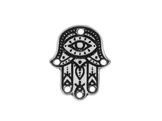 TierraCast Antique Silver-Plated Pewter Hamsa Hand Link
