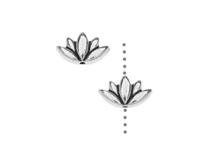 TierraCast Antique Silver-Plated Pewter Lotus Bead